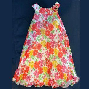 Dress: Triple-layer Sleeveless Floral Dress, size 8